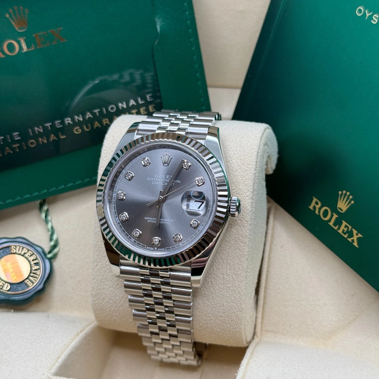 Rolex Datejust 41mm 126334 Slate Diamond Jubilee Stainless Steel - Image 5