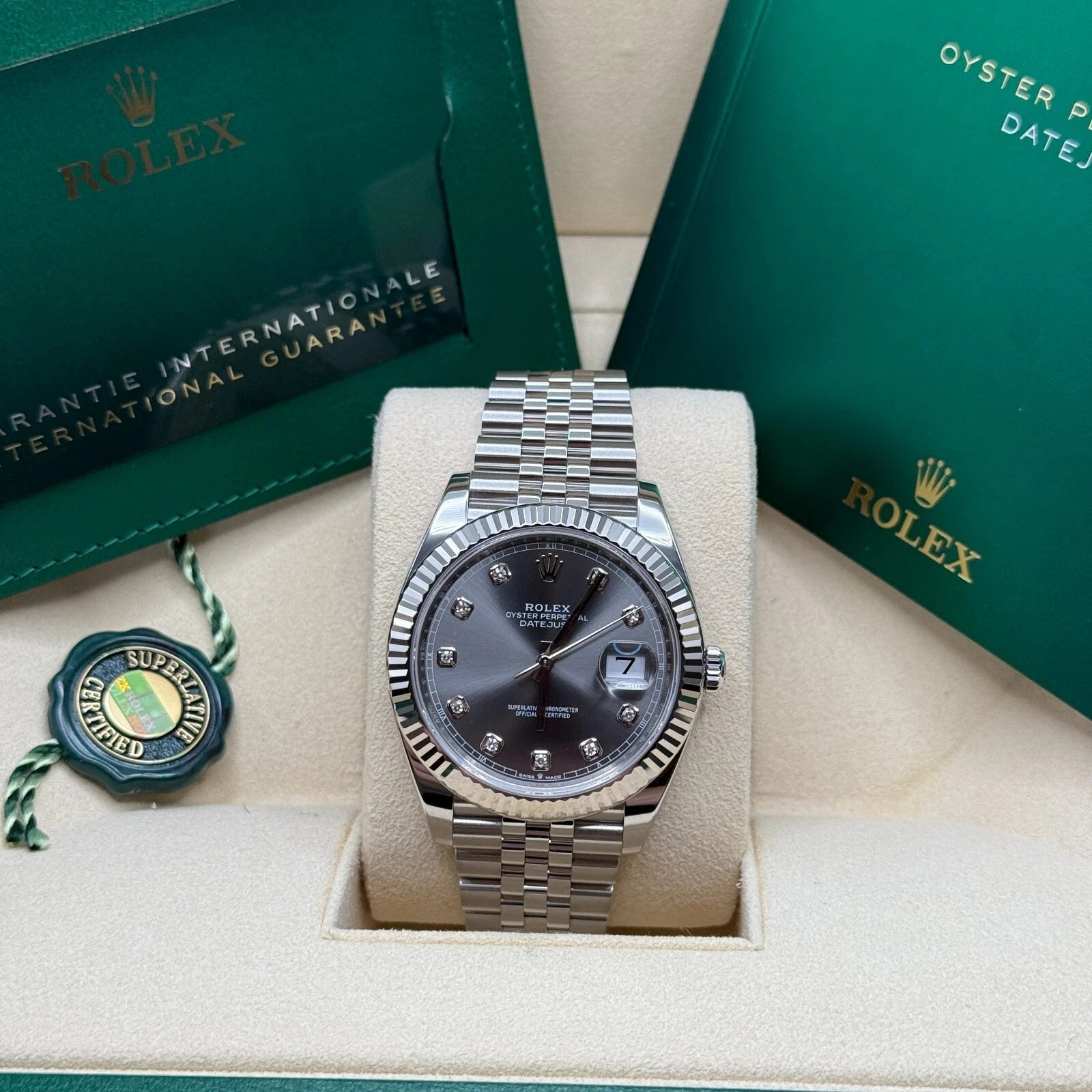 Rolex Datejust 41mm 126334 Slate Diamond Jubilee Stainless Steel - Image 12