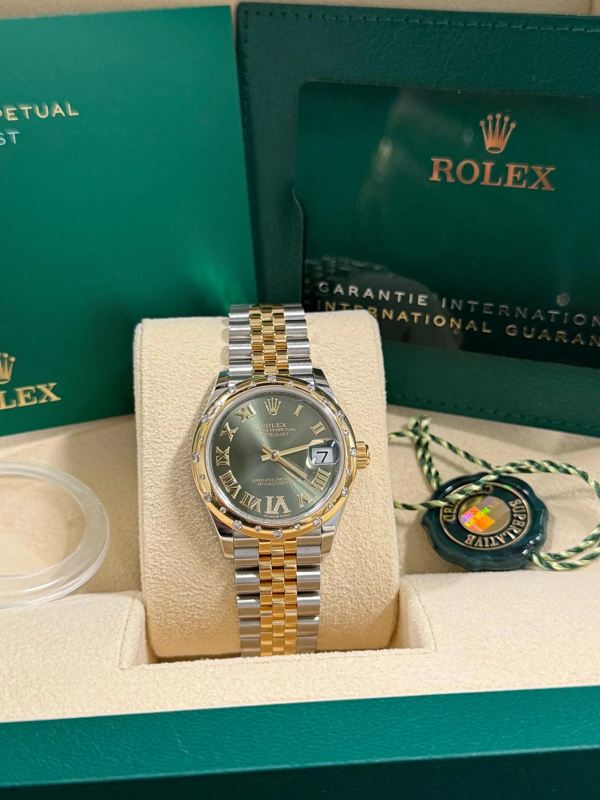 Rolex Datejust m278343 Datejust Green Dial 31mm Jubilee Steel and Yellow Gold - Image 7