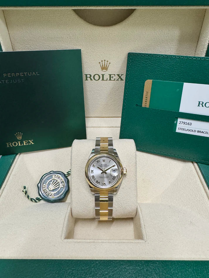 Rolex Lady-Datejust 28mm 279163 Silver Roman Dial Oyster Bracelet - Image 9