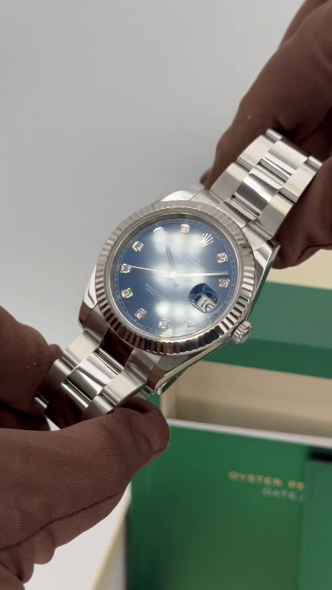 Rolex Datejust 41mm 126334 Blue Diamond Oyster Stainless Steel Mens Watch - Image 10