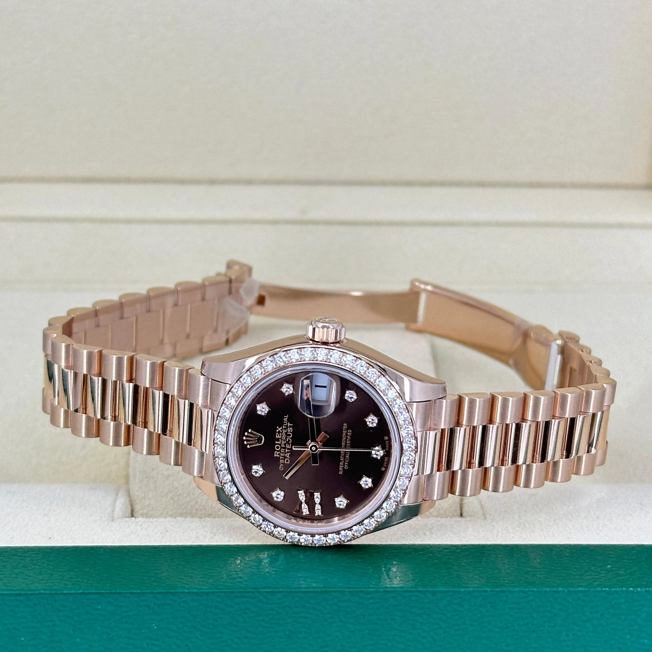 Rolex Lady-Datejust 28mm 279135RBR Chocolate Diamond Dial Jubilee Bracelet - Image 7