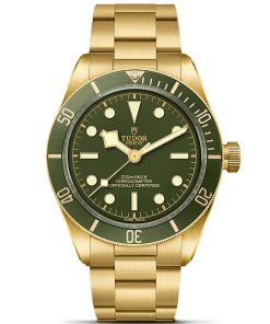 TUDOR Black Bay 58 18K 39mm 18ct Yellow Gold Green Dial Bracelet Watch M79018V-0006