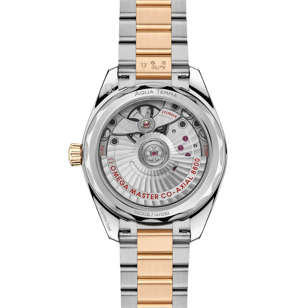 Omega Seamaster Aqua Terra Shades 34 mm Yellow Dial Stainless Steel and Moonshine�?18k Yellow Gold Bracelet 220.20.34.20.08.001 - Image 2