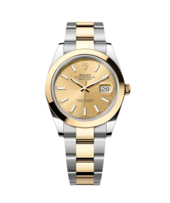 Rolex Datejust 41mm 126303 Champagne Index Oyster Steel and Yellow Gold Mens Watch