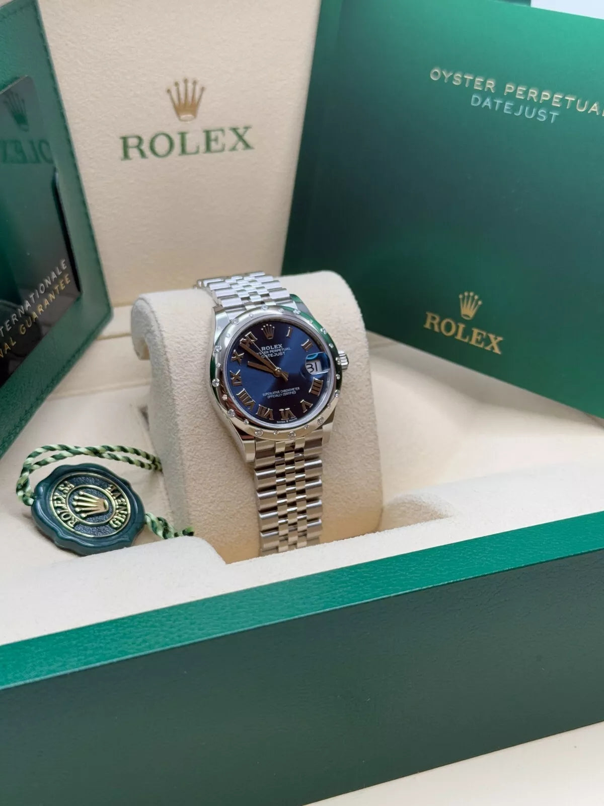Rolex Datejust m278344-0035/0036 Bright Blue Dial 31mm Domed Diamond Oyster Watch - Image 11