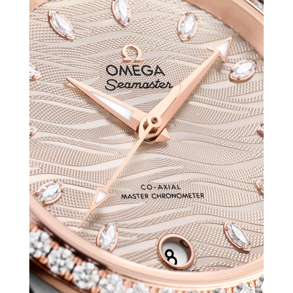 Omega Seamaster Aqua Terra 150M 34 mm Grey Dial with Diamonds Stainless Steel and Sedna�?18k Rose Gold Strap 220.28.34.20.59.001 - Image 3