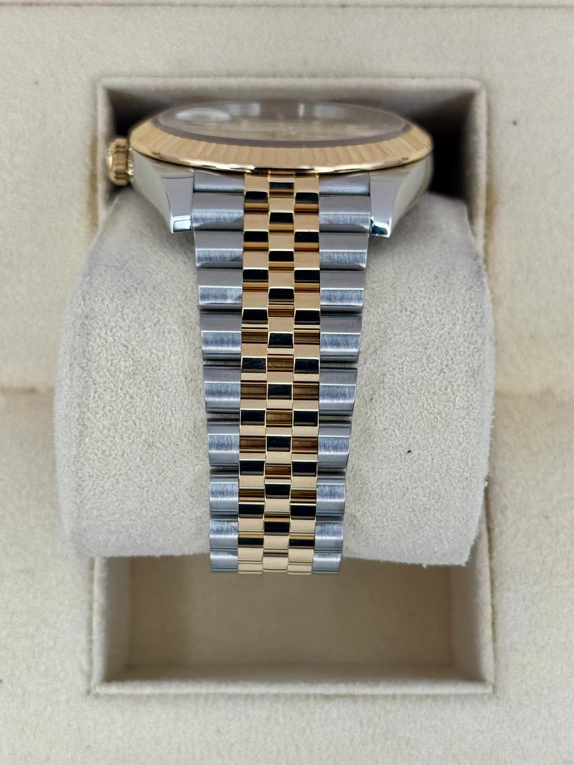 Rolex Datejust 41mm Swiss Replica Watch | Two Tone Jubilee Bracele Champagne Fluted Dial Ref 126333 - Image 12