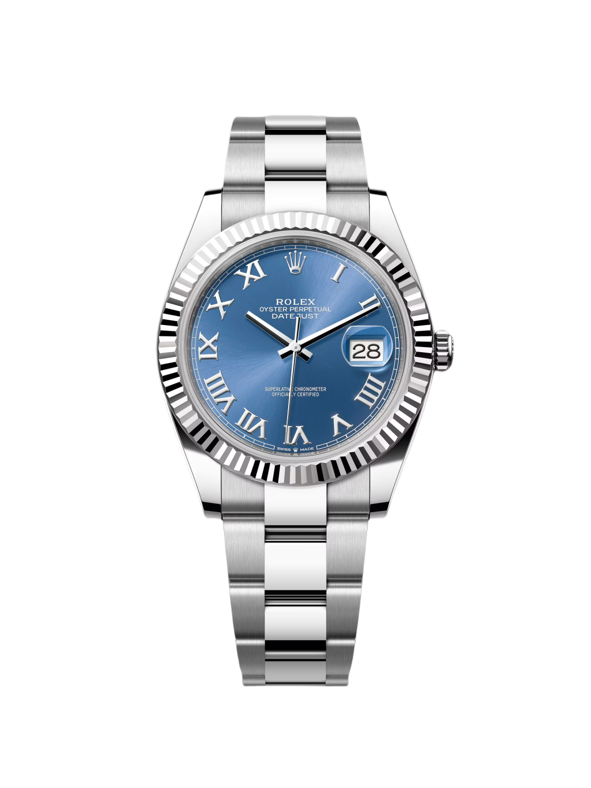 Rolex Datejust 41mm 126334 Blue Roman Oyster Stainless Steel Men’s Watch - Image 2