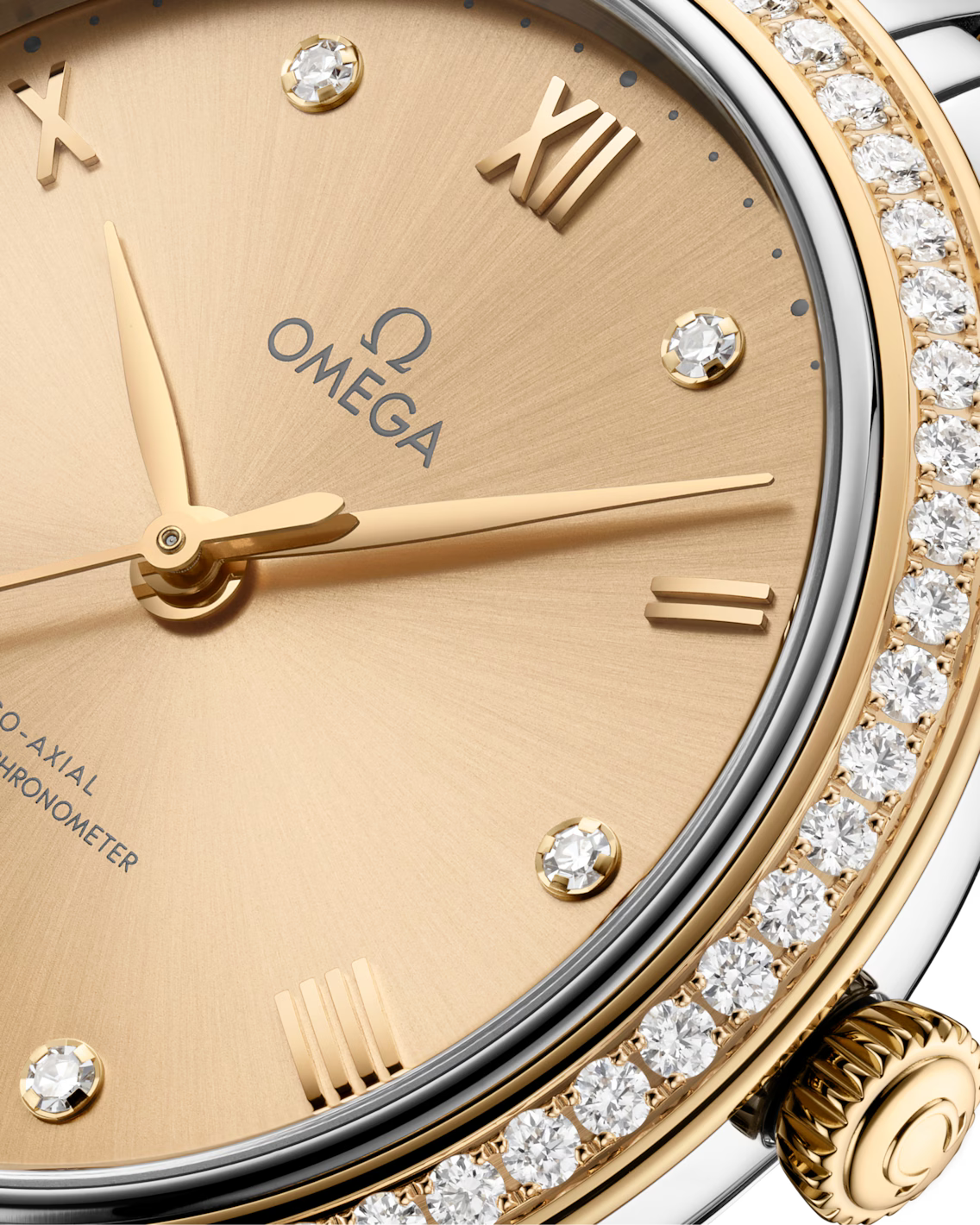 Omega De Ville Prestige, Stainless Steel, 18k Yellow Gold and Diamond-set, 34 mm 434.25.34.20.58.001 - Image 3
