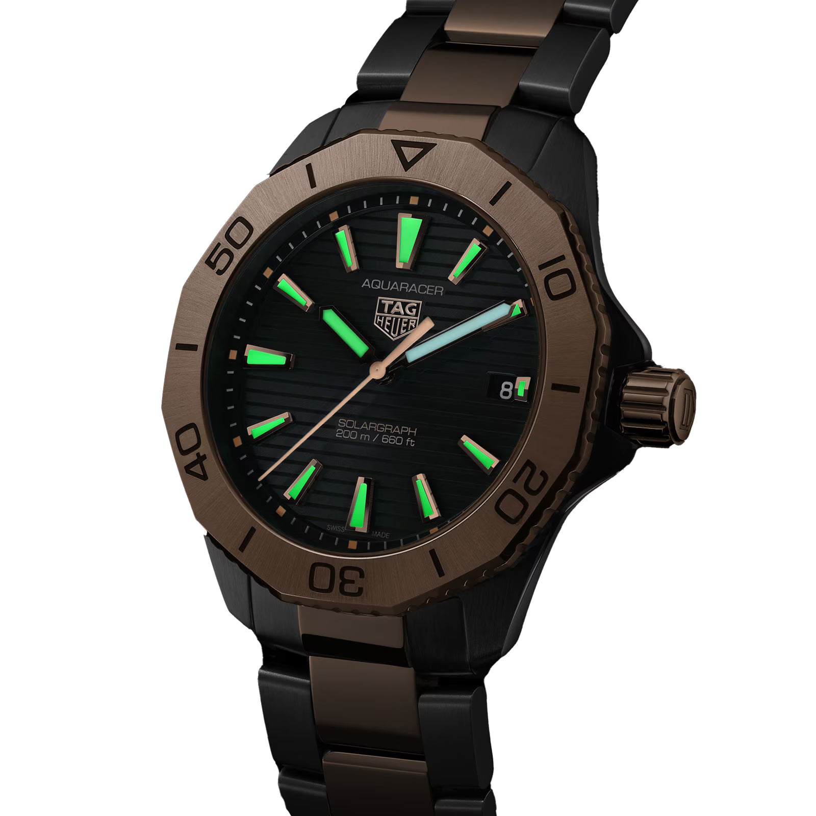 TAG Heuer Aquaracer Professional 200 Solargraph 40mm Mens Watch WBP1121.BB0003 - Image 8