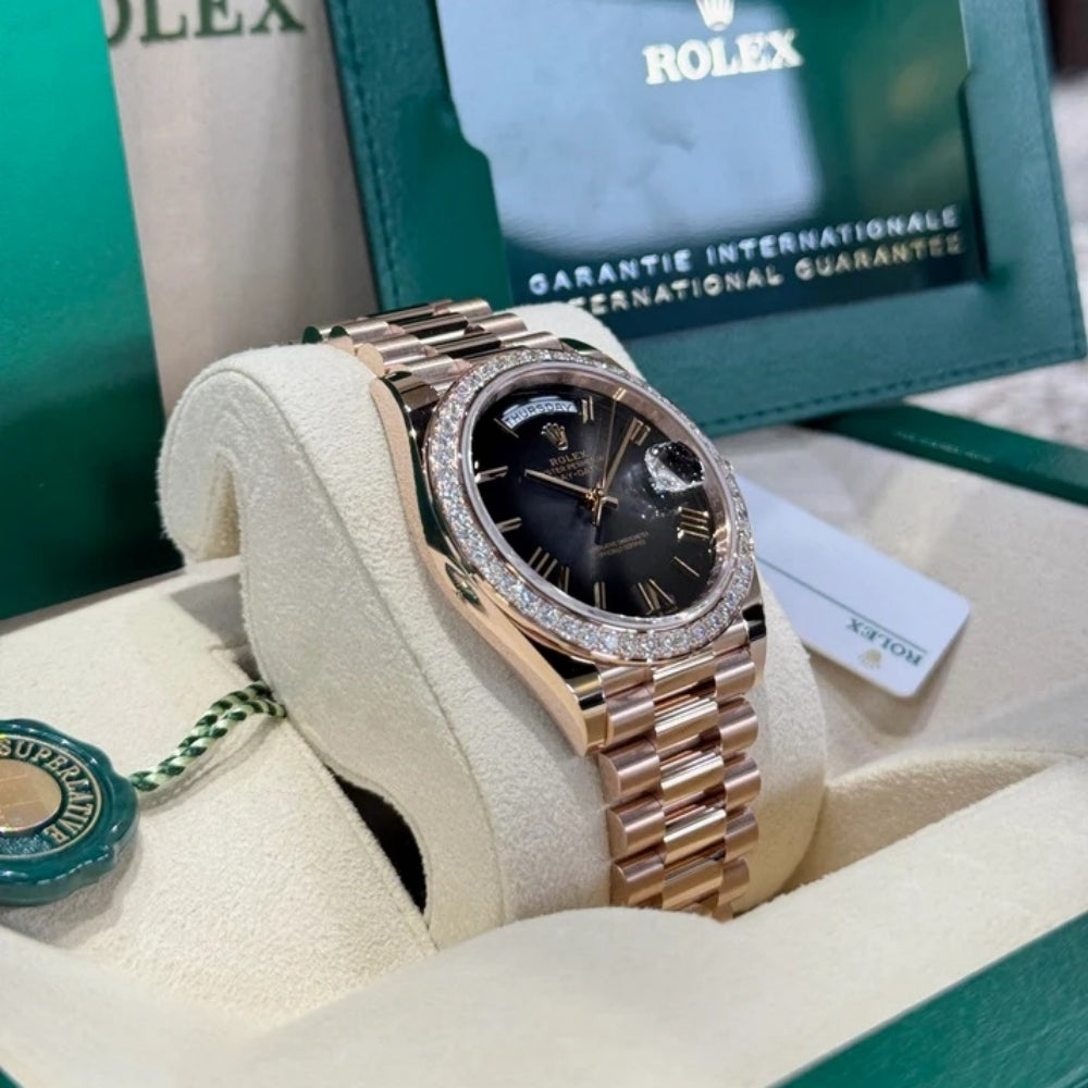 Rolex Day-Date 40mm Slate Ombré Dial and Diamond Bezel 228345rbr-0025 - Image 3