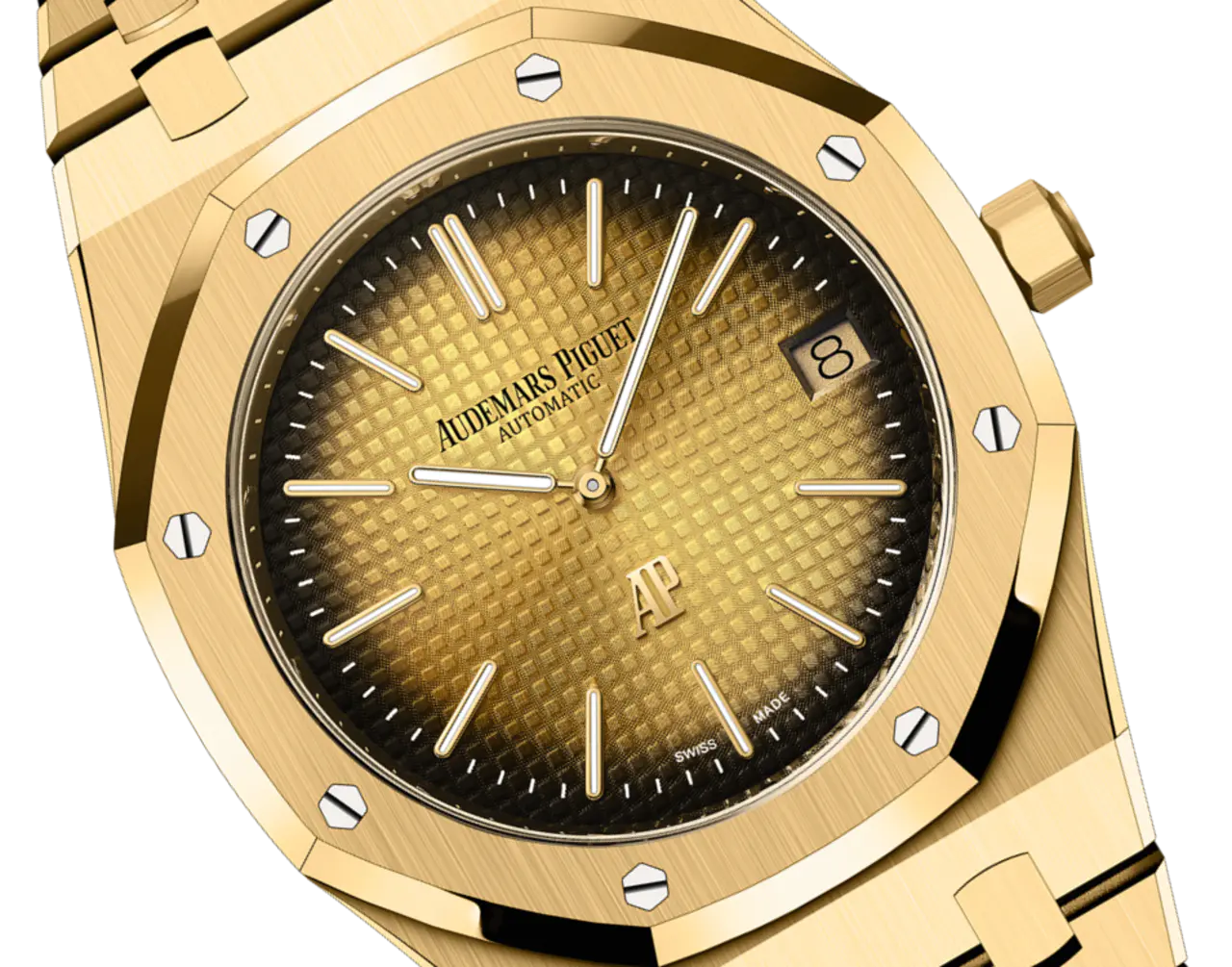 Audemars Piguet ROYAL OAK JUMBO Smoked Yellow Gold-Toned Dial 39mm 16202BA.OO.1240BA.02 - Image 3