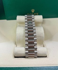 Alternative view of Rolex  Day-Date President 40mm White Gold Mother of Pearl Diamond Baguette Dial - 228239