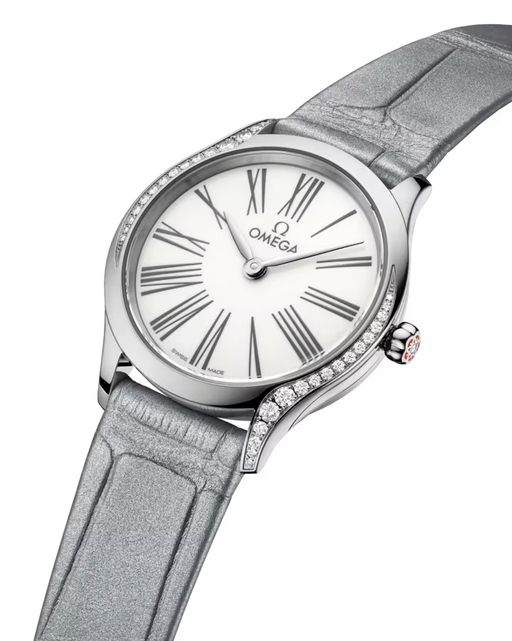 Omega De Ville Mini Trésor 26mm White Dial with Diamonds Stainless Steel Strap 428.18.26.60.04.001 - Image 4