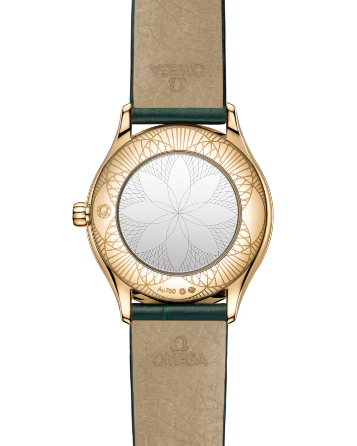 Omega De Ville Mini Trésor 26 mm Yellow Dial with Diamonds Moonshine�?18k Rose Gold Strap 428.58.26.60.99.002 - Image 2