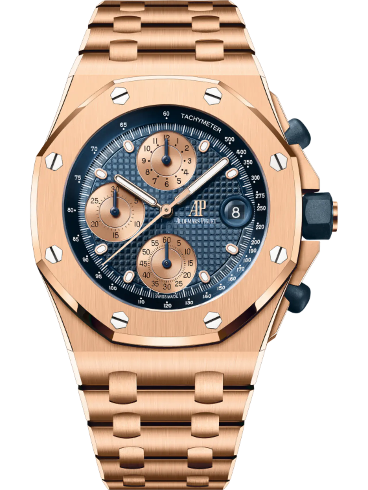 Audemars Piguet OFFSHORE Pink Gold Blue Dial CHRONOGRAPH 42mm 26238OR.OO.2000OR.01