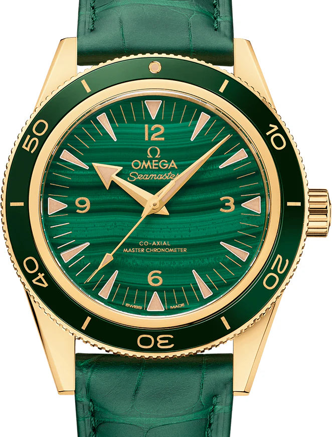 Omega Seamaster 300 41mm Green Dial 18k Yellow Gold Strap 234.63.41.21.99.001 - Image 2