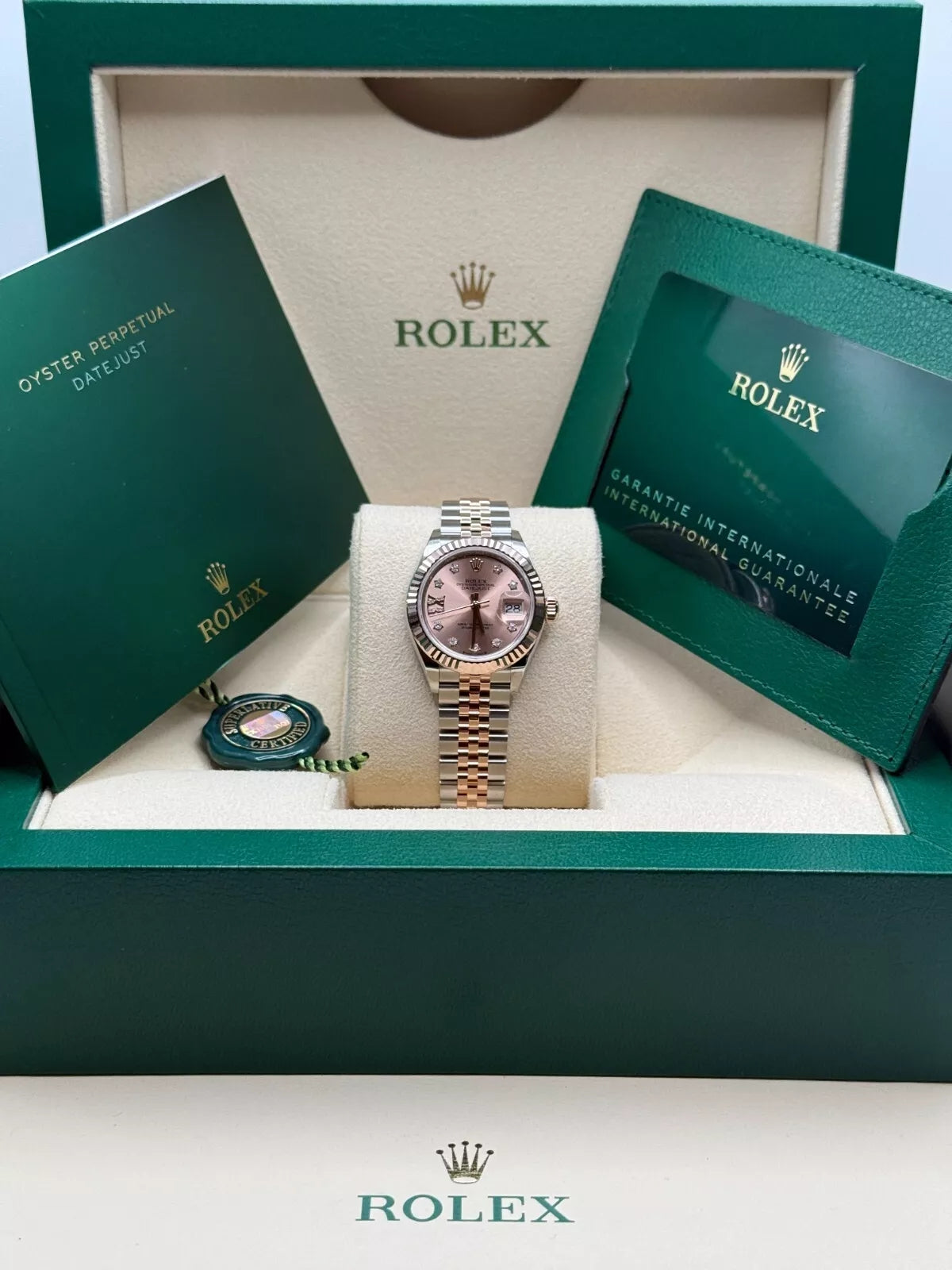 Rolex Lady-Datejust 28mm 279171 Rose-colour Diamond Set Oyster Stainless Steel and Rose Gold - Image 7