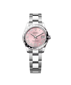 Alternative view of Rolex Datejust m278344 Pink 31mm Dial Domed Diamond Jubilee Watch