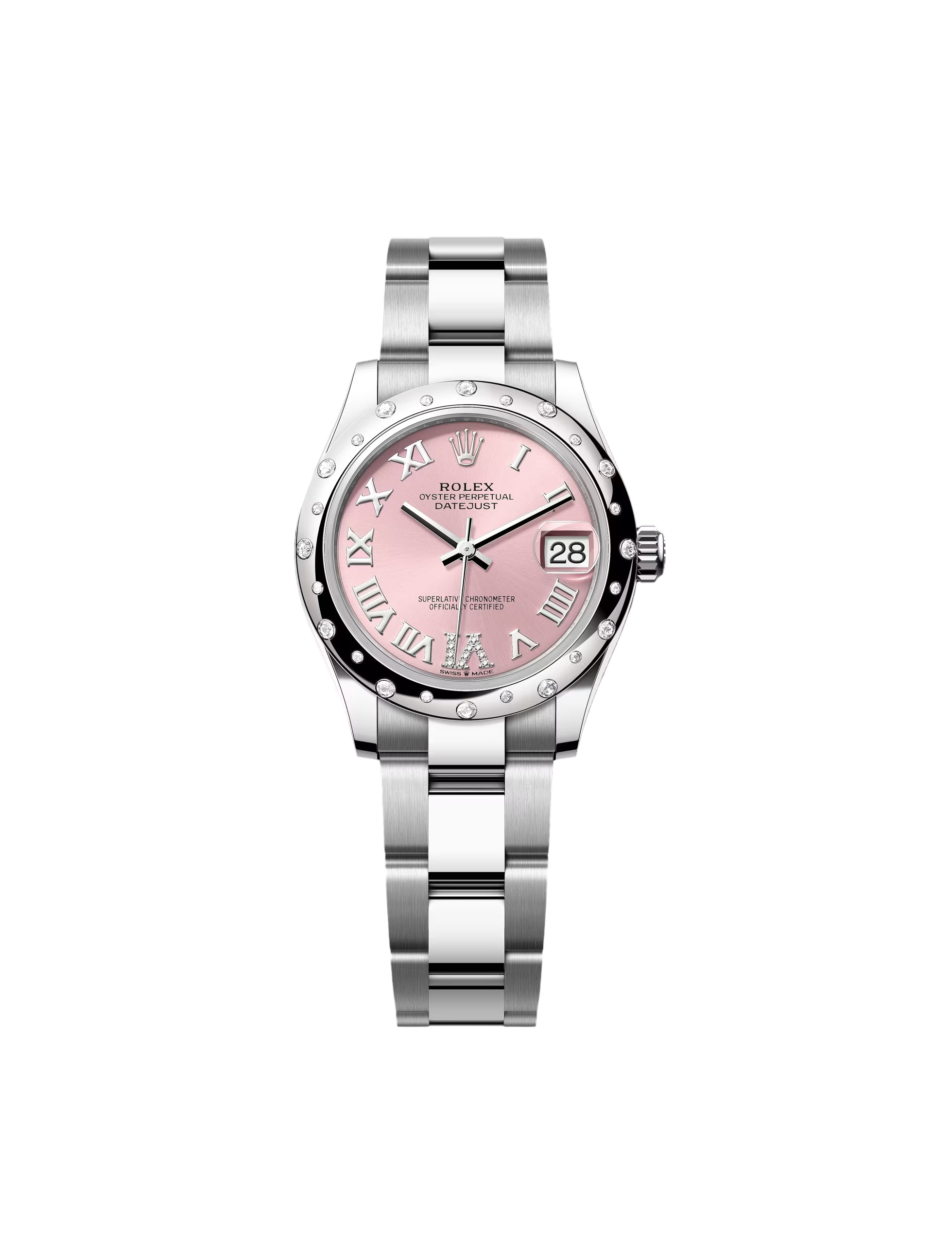 Rolex Datejust m278344 Pink 31mm Dial Domed Diamond Jubilee Watch - Image 2