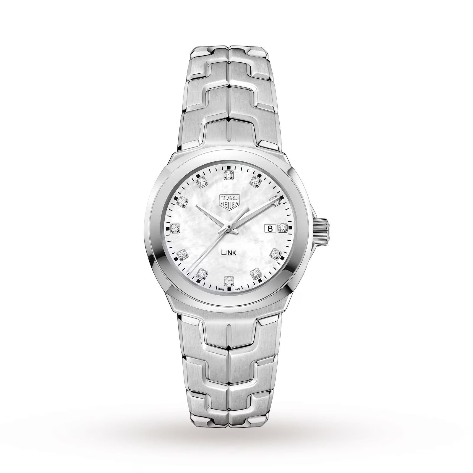 TAG Heuer Link Date Quartz Date Mother Of Pearl 32mm Ladies Watch WBC1312.BA0600