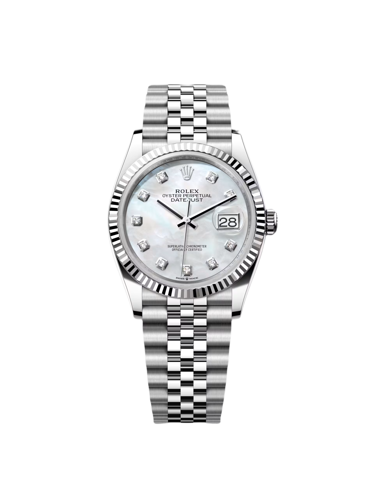 Rolex Datejust 36mm 126234 Mother of Pearl Diamond Dial Oyster Stainless Steel - Image 4