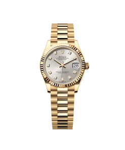 Rolex Datejust m278278-0034 Silver 31mm Dial President Bracelet Watch