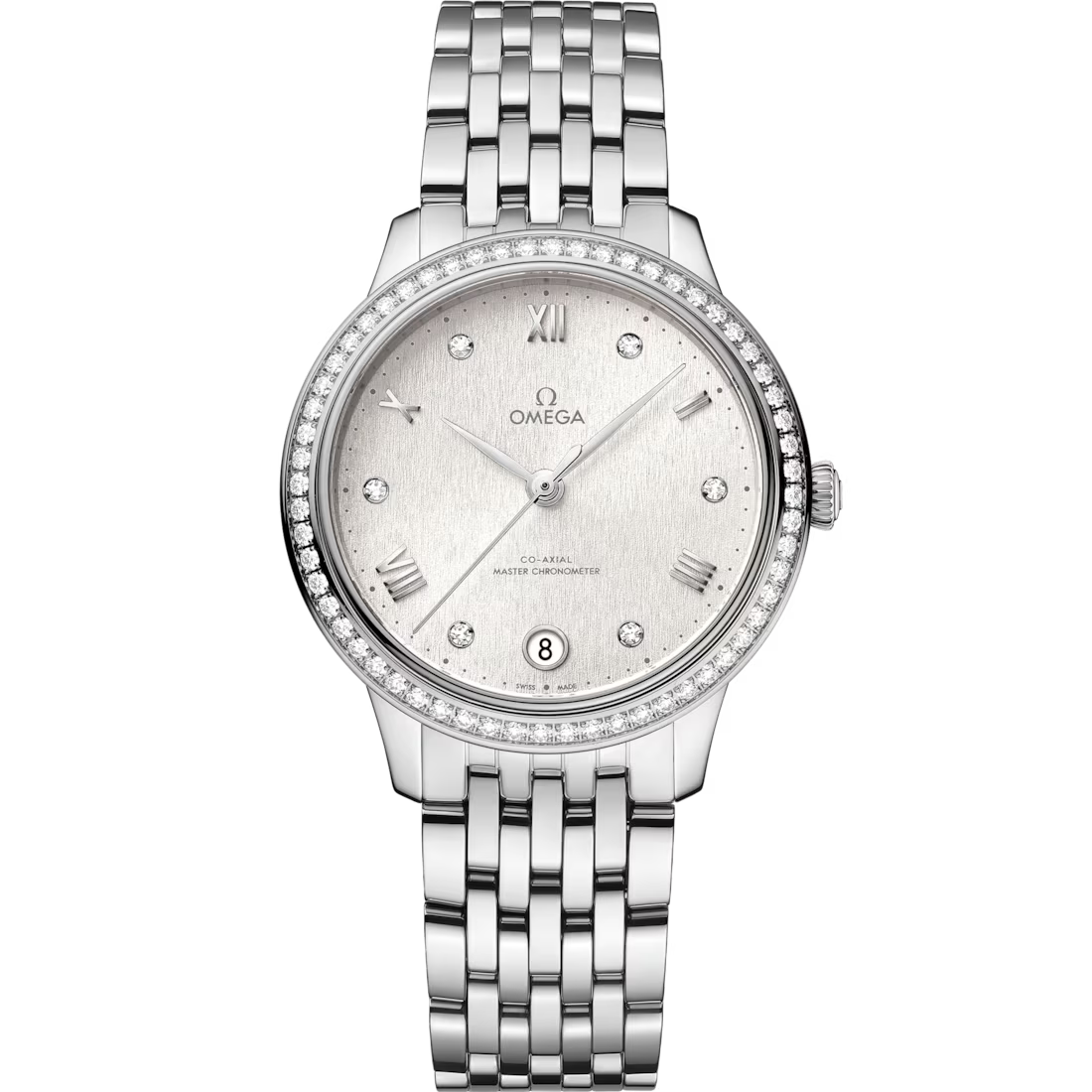 Omega De Ville Prestige, Stainless Steel and Diamond-set, 34 mm 434.15.34.20.52.001