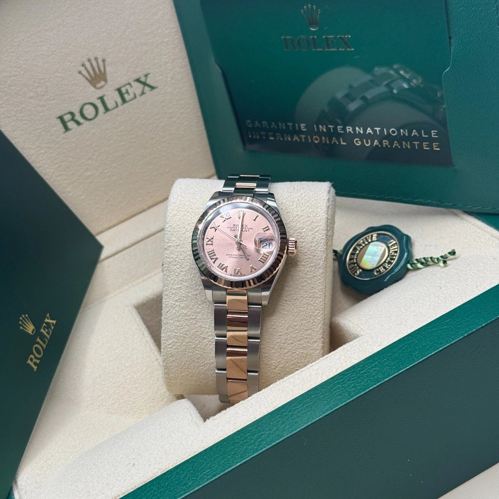 Rolex Lady-Datejust 28mm 279171 Pink Roman Oyster Stainless Steel and Rose Gold - Image 7
