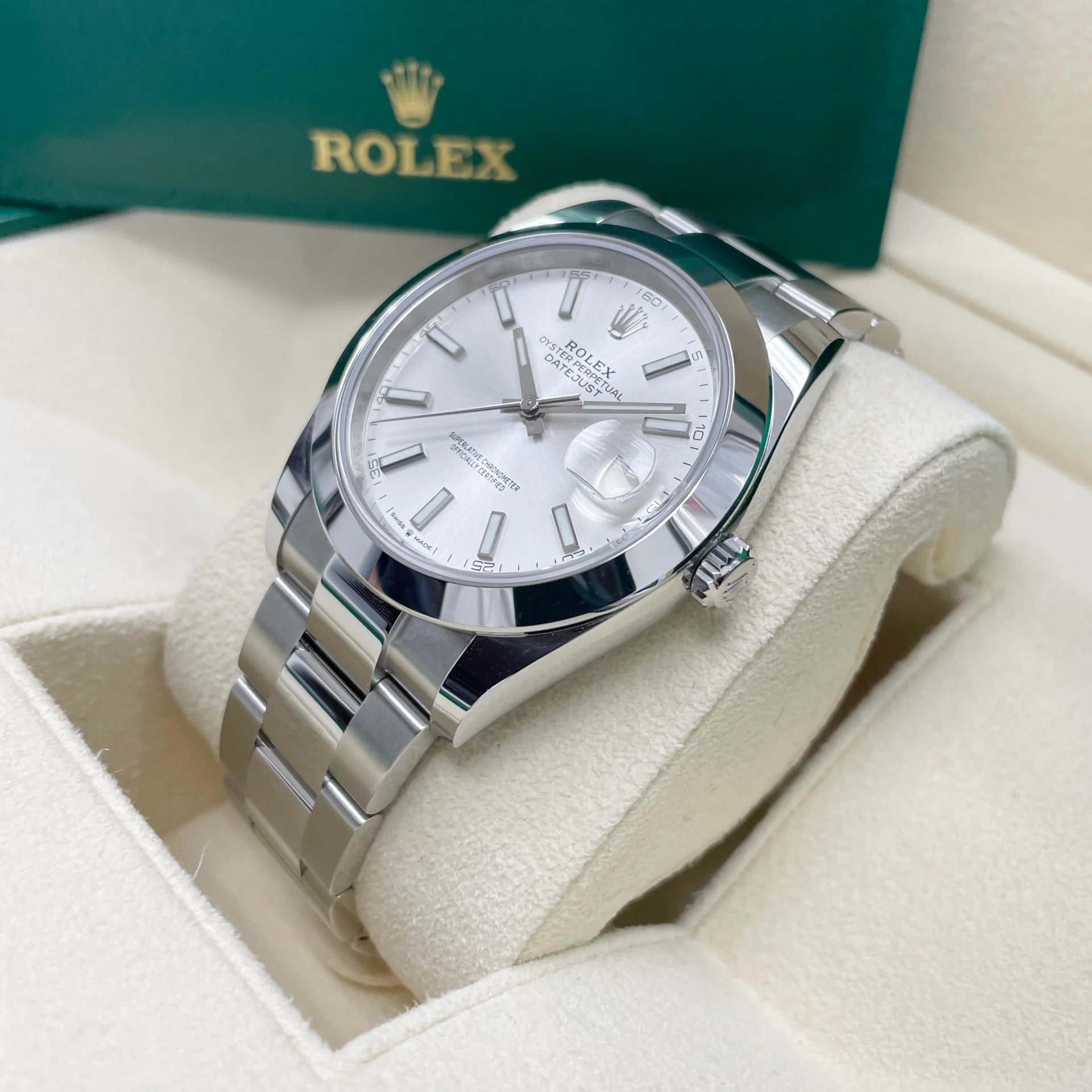 Rolex Datejust 41mm 126300 Silver Index Jubilee Stainless Steel Watch - Image 10
