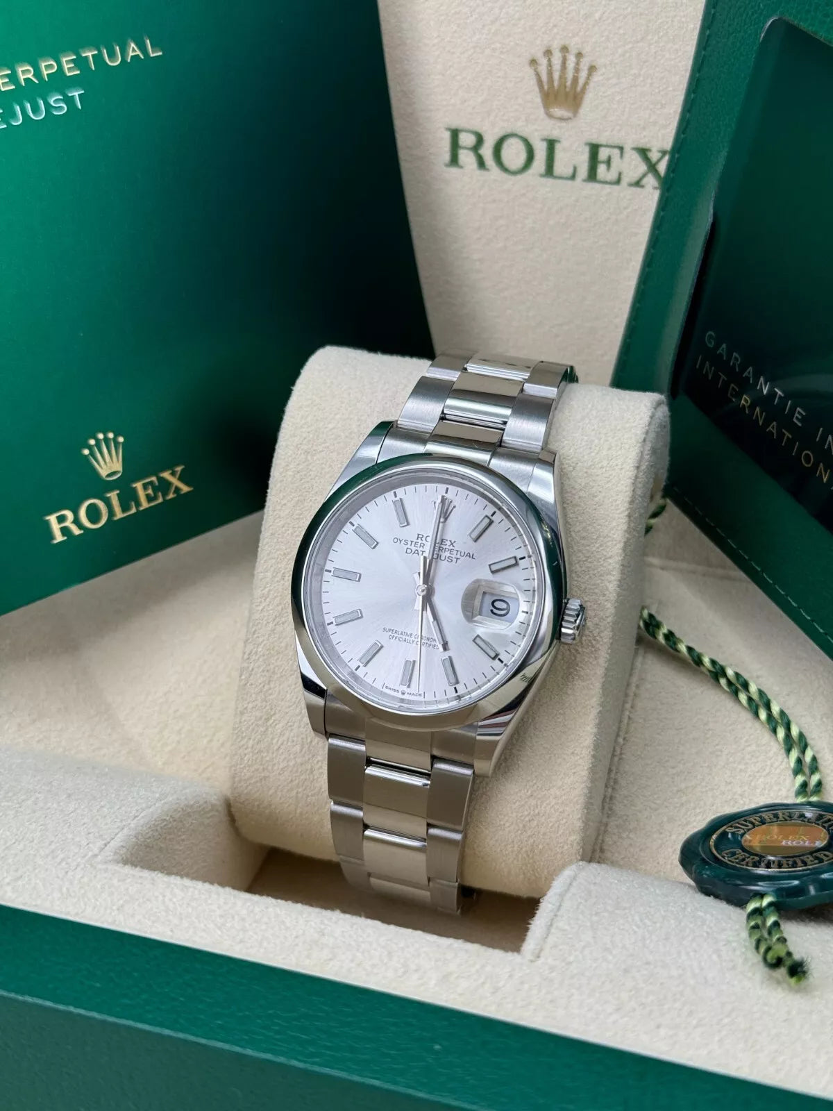 Rolex Datejust 36mm 126200 Oyster Perpetual Silver Dial Jubilee Stainless Steel - Image 8
