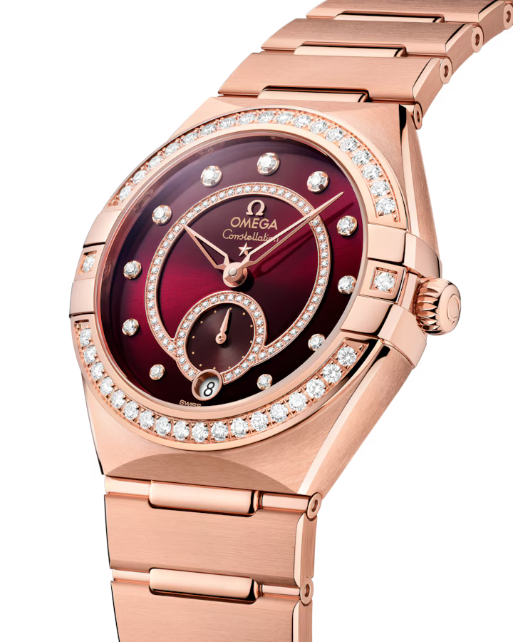 Omega Constellation 34mm Red Dial with Diamonds Sedna�?18k Rose Gold Bracelet 131.55.34.20.61.001 - Image 3
