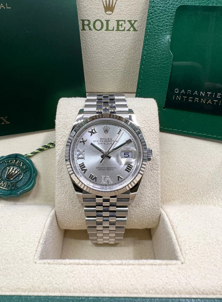 Rolex Datejust 36mm 126234 White Roman Dial Oyster Stainless Steel Mens - Image 10