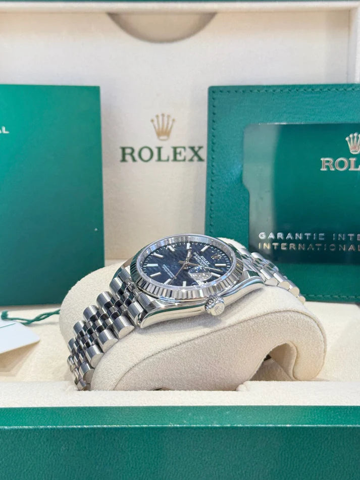 Rolex Datejust 36mm 126234 Blue Fluted Motif Dial Jubilee Bracelet - Image 5