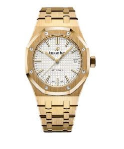 Audemars Piguet Royal Oak Selfwinding, Silver dial, 37mm, Yellow gold, 15450BA.OO.1256BA.01