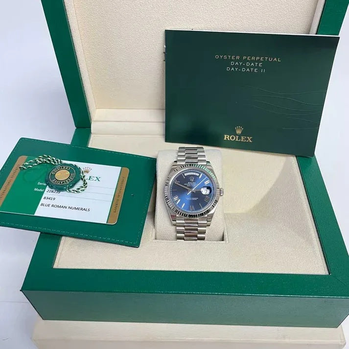 Rolex Day-Date President 40mm Blue Roman Dial 228236-0007 - Image 8