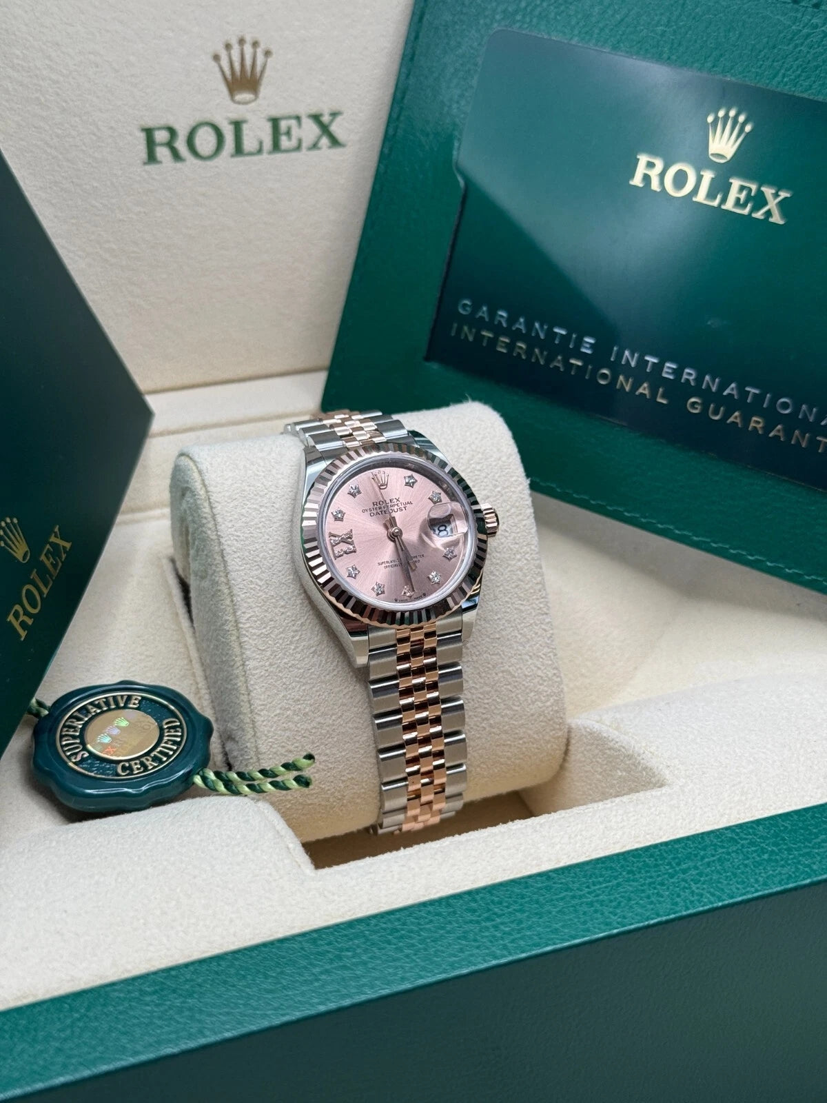 Rolex Lady-Datejust 28mm 279171 Rose-colour Diamond Set Oyster Stainless Steel and Rose Gold - Image 2