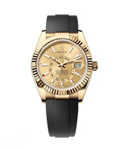 Rolex Sky-Dweller 42mm 336238-0001 Yellow Gold Champagne Dial Oysterflex