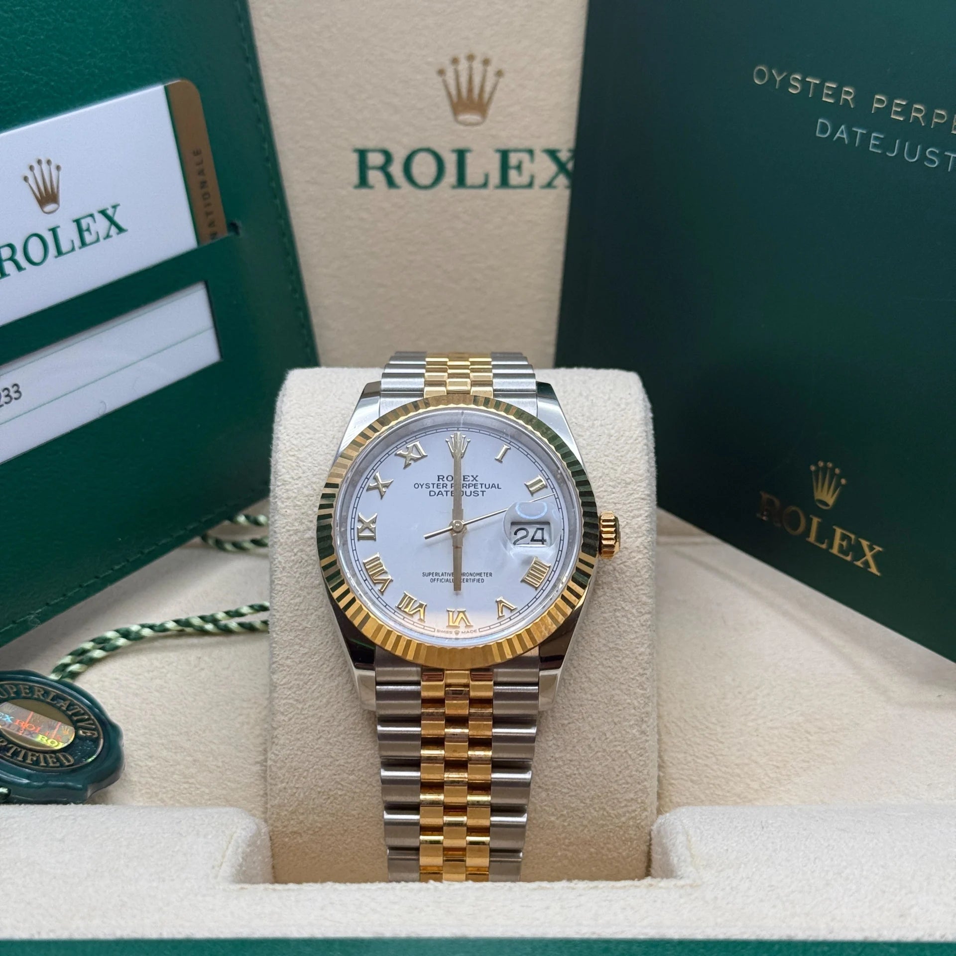 Rolex Datejust 36mm 126233 White Dial Oyster Bracelet Watch - Image 6