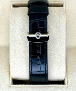 Alternative view of Rolex 1908 White Gold Black Dial Black Alligator Strap - 52509-0002