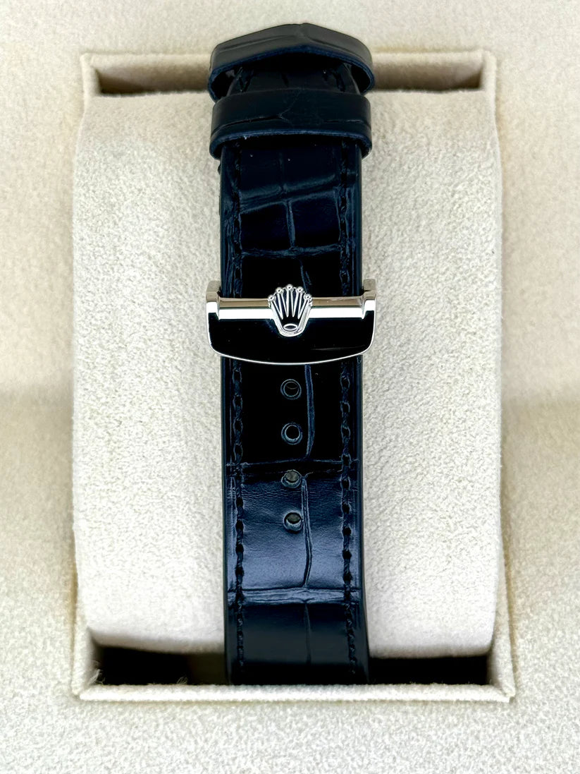 Rolex 1908 White Gold Black Dial Black Alligator Strap - 52509-0002 - Image 2