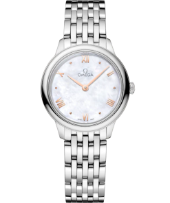 Omega De Ville Prestige 27.5mm White Dial Stainless Steel Bracelet 434.10.28.60.05.001
