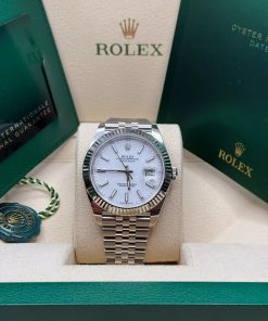 Alternative view of Rolex  Datejust 41mm  White Index Oyster Stainless Steel Men’s Watch - 126334