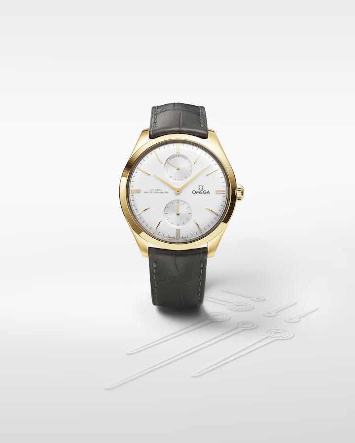 Omega De Ville Trésor 40mm Silver Dial 18k Yellow Gold Strap 435.53.40.22.02.001 - Image 3