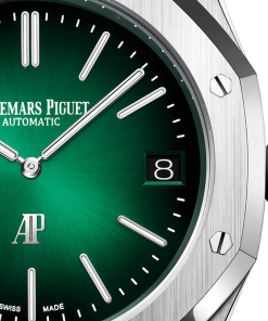 Alternative view of Audemars Piguet Royal Oak Jumbo Smoked Green Dial 39mm