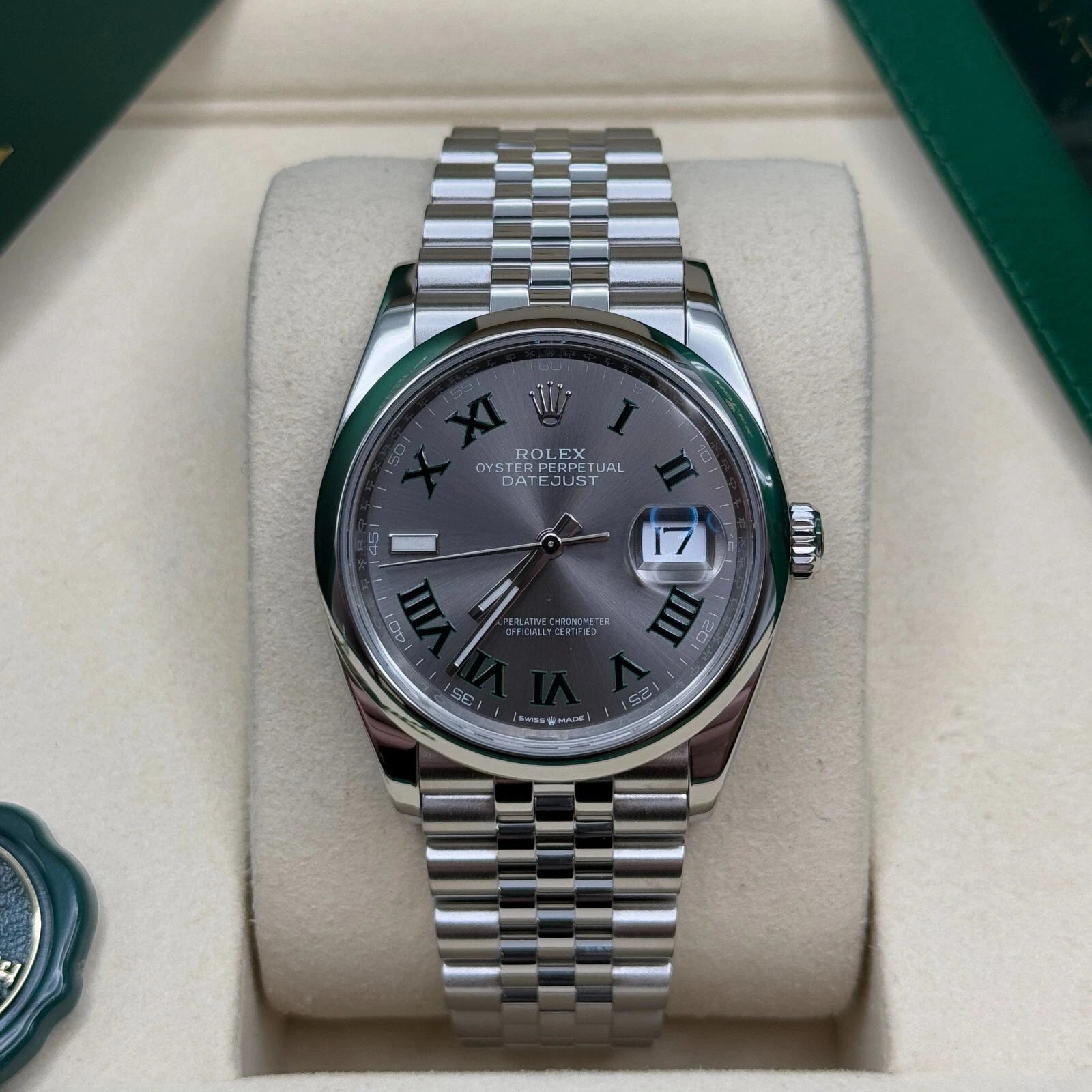 Rolex Datejust 36mm 126200 Oyster Perpetual Wimbledon Dial Jubilee Stainless Steel - Image 2