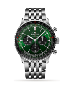 【VIP Advanced customized version�?-Breitling AB0137241L1A1 Navitimer B01 Green Dial - Νew