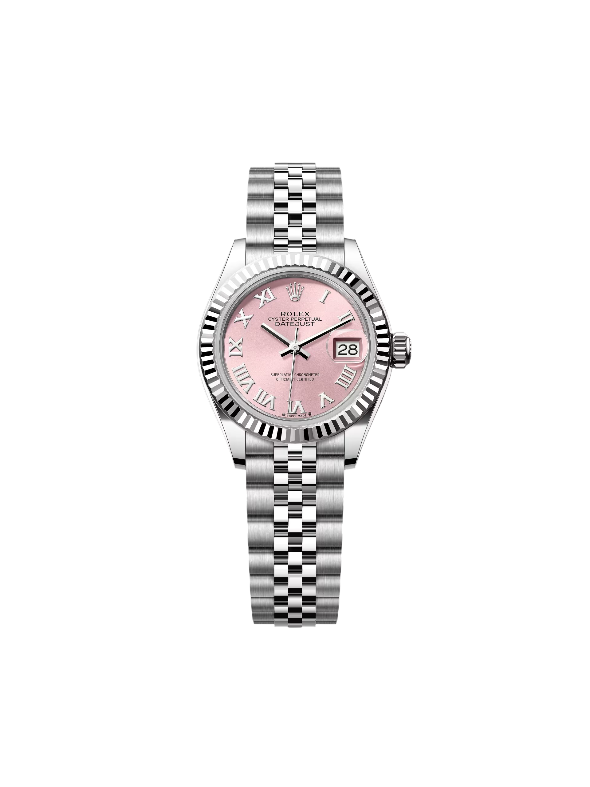 Rolex Lady-Datejust 28mm 279174 Pink Roman Dial Oyster Bracelet - Image 3