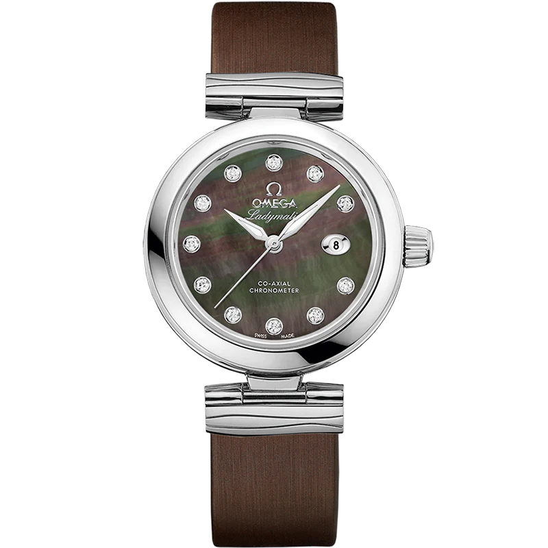 Omega De Ville Ladymatic 34mm Black Dial with Diamonds Stainless Steel Strap 425.37.34.20.57.004 - Image 2